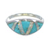 Silver Southwest Turquoise And Opal Inlay Ring Size 5 AX82863